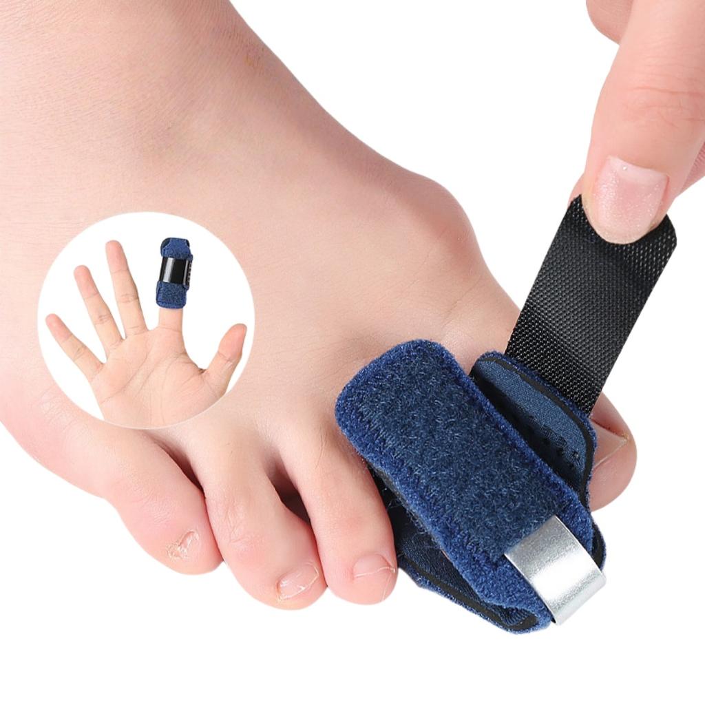 1Pair Finger Toe Sprain Support Strap Splint Brace Straightener Hammer Toe Corrector For Protection Comfort Fit