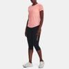 Under Armour Speed Stride 2.0 Solid Color Crew Neck Short Sleeve T-Shirt Women Tops Red Sand-Pink 1369760-981