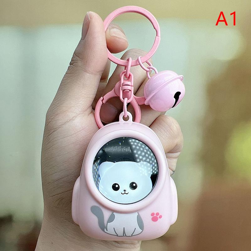 Tegneserie Stjernefylt Astronaut Capybara Nattlys Nøkkelring Kjærestelys Lysende Bjørn Nøkkelring Pakke Anheng Små Gaver Veske Hengende