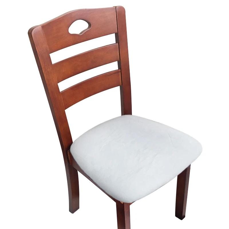 Velvet Chair Seat Cover Super Soft Seat Cushion Covers Stretch Chair Cover Slipcovers For El Banquet Dining Living Room