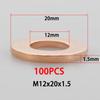 Solid Pure Copper Flat Washers Gasket Seal Ring M5 M6 M8 M10 M12 M14 M16 Metric Crush Washers For Sump Plug Oil Pipe Boat Repair Oil Drain Plugs 3