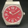 VINTAGE CITIZEN AUTOMATIC 8200 JAPAN MENS DATE RED COLOR DIAL WATCH a500211-2 R151b-a500211