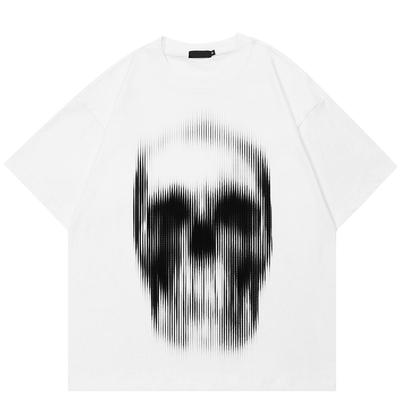 Streetwear Skull Graphic Unisex T-Shirt Cotton Tshirt Unisex Tops Tees Summer Short Sleeves T Shirt