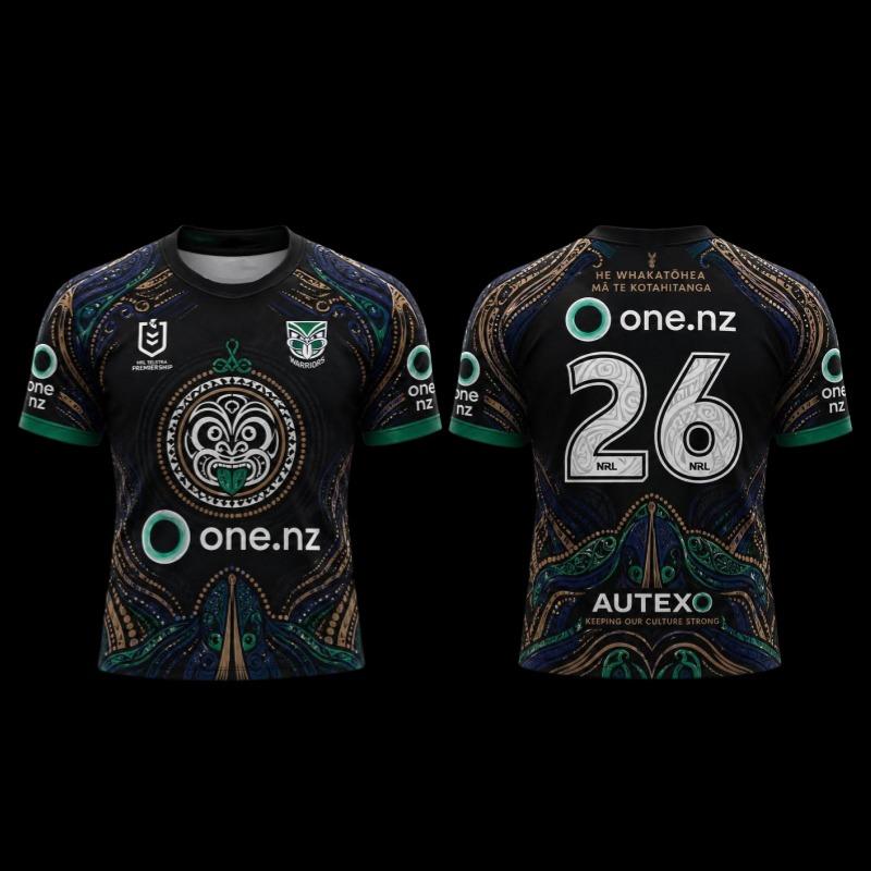 Rodinné sladěné Warriors Maori Kmenový Metalický Potisk Ragby Dres Oversized Jednobarevný Černý Plný Koru Vzor Číslo 1 Síťované Tričko