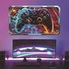 Neon Game Controller Wall Stickers PVC Self Adhesive Gaming Room Setup Decals Gamer Bedroom Background Wall Art Aesthetic Decor