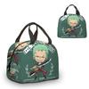 Borsa per il pranzo per bambini Anime One Piece King dei Pirati per studenti delle scuole elementari e medie Borsa da picnic con impacco di ghiaccio Borsa termica portatile per bento