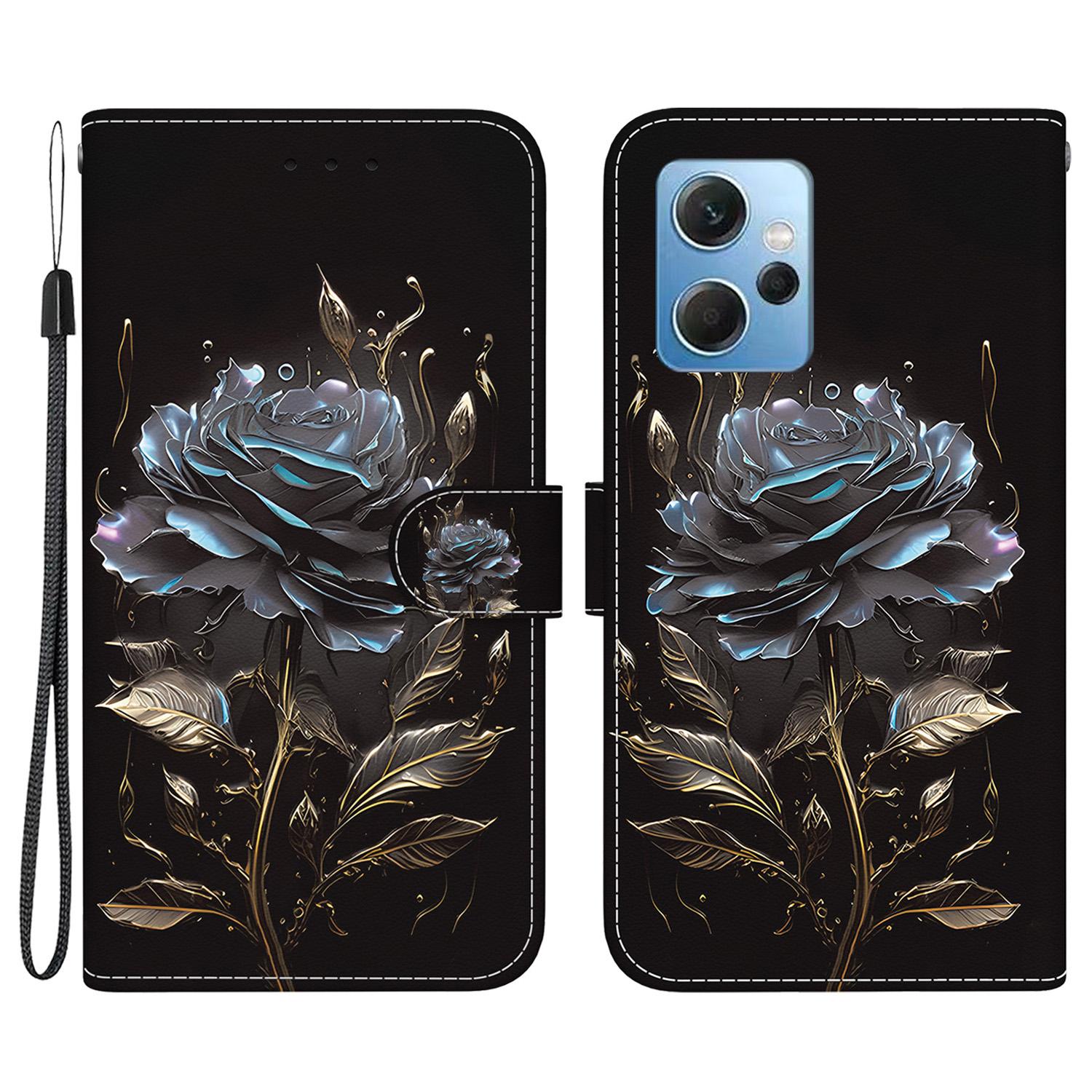 

Для Xiaomi Redmi Note 12 4G Чохол Протиударний Гаманець Шкіряна Обкладинка Black Rose