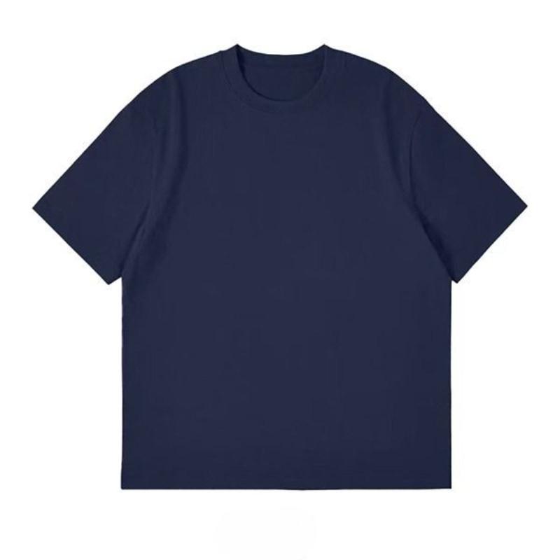 Heavyweight Tshirt Summer Solid Color White Short Sleeved Unisexs And Unisexs Fashion Ins Pure Cotton Loose Japanese Versatile