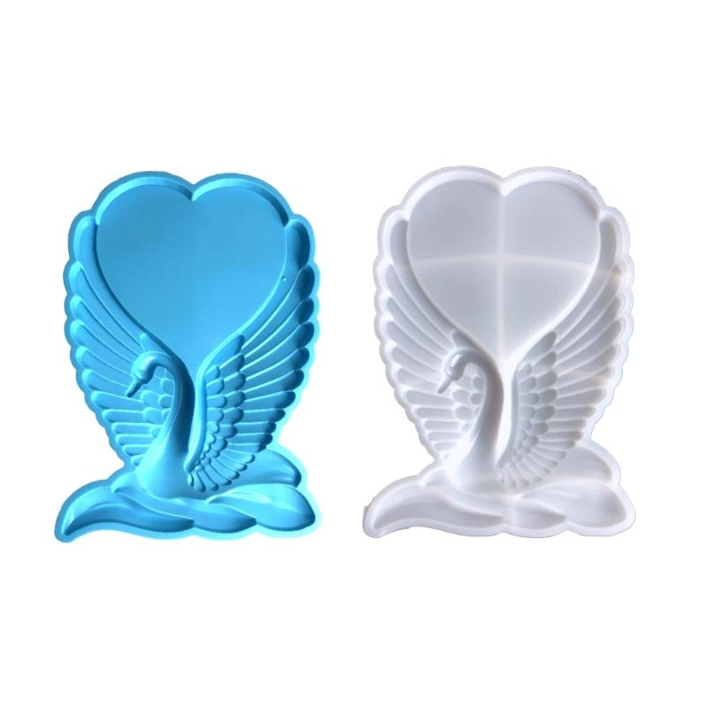 Resin Mold Swan-Wings Picture Frames Silicone Molds for DIY Resin Epoxy Casting Photo Frames Mold for Home Decoration