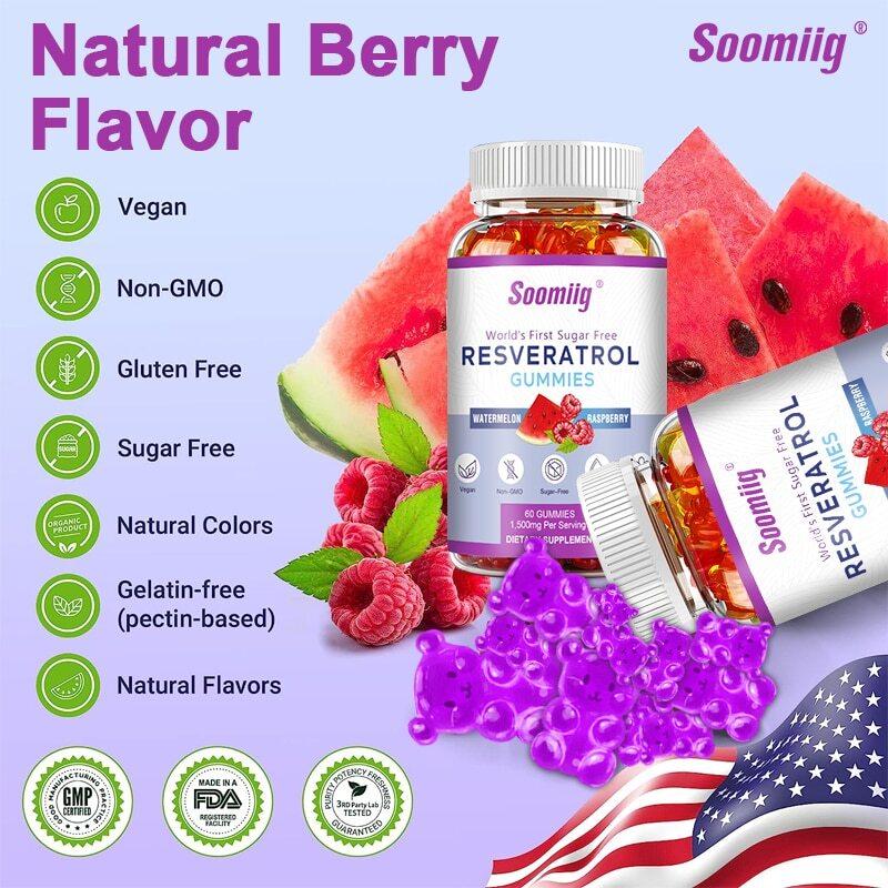 Resveratrol 98% (Japanischer Staudenknöterich Sieb) 150:1, 60 Gummibärchen Nahrungsergänzungsmittel