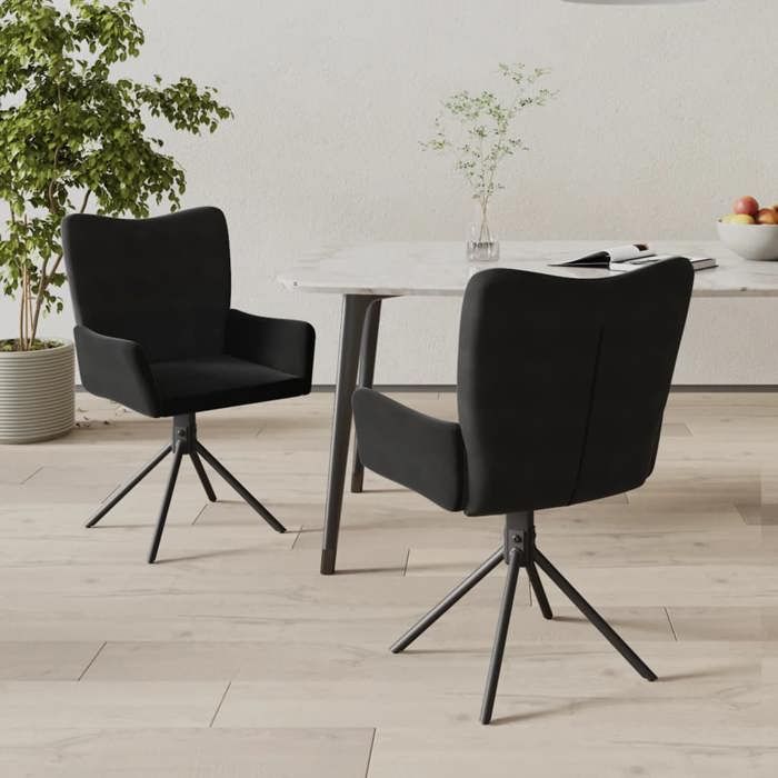 VidaXL 2x Chaises Pivotantes de Salle à Manger Sièges de Cuisine Fauteuils de Salle à Manger Chaises à Dîner Meubles de 344815