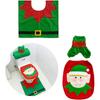 3PCS Christmas Bathroom Accessories Supplies Toilet Decoration Christmas Toilet Bathroom Decoration Cartoon Toilet Seat Cover