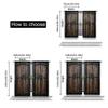 Nostalgic Style Wooden Door Pattern Curtains Suitable Bedroom Bathroom Living Room Dining Study Office Curtain Set Of 2 Made Polyester Washable