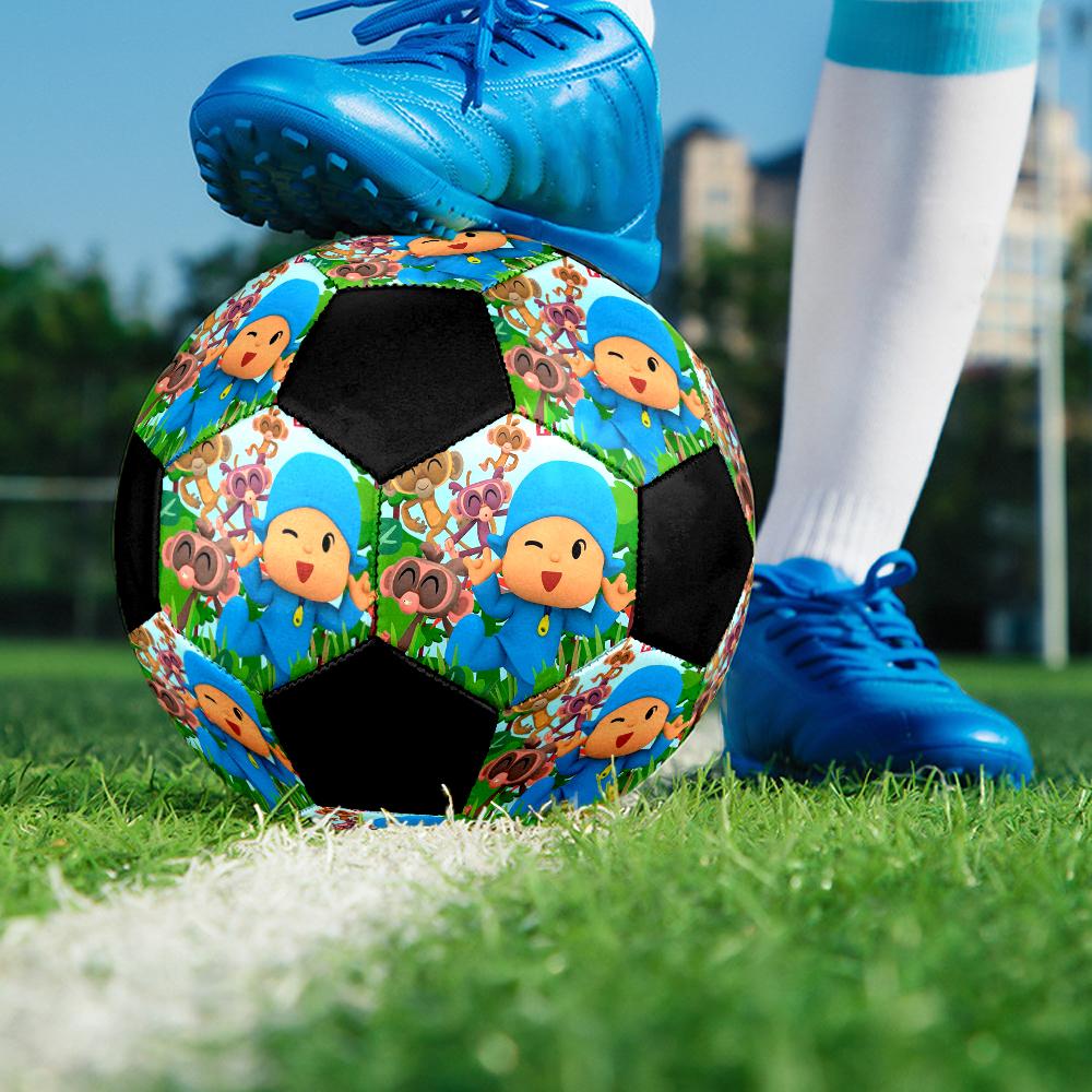 Pocoyo Theme Size 5 Soccer Ball, Suitable for Both Indoor and Outdoor Matches, a Gift Suitable for Everyone.