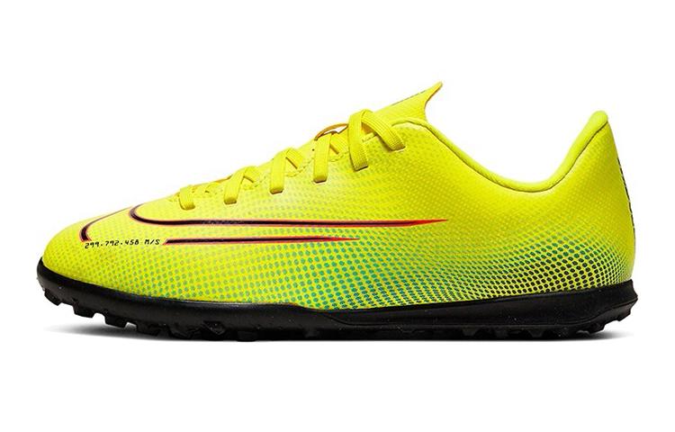 

Nike Jr Vapor 13 Assassin 13 Club MDS Slip Resistant Abrasion Resistant Low top Kids Soccer Shoes Neon Green Orange CJ1179-703 34