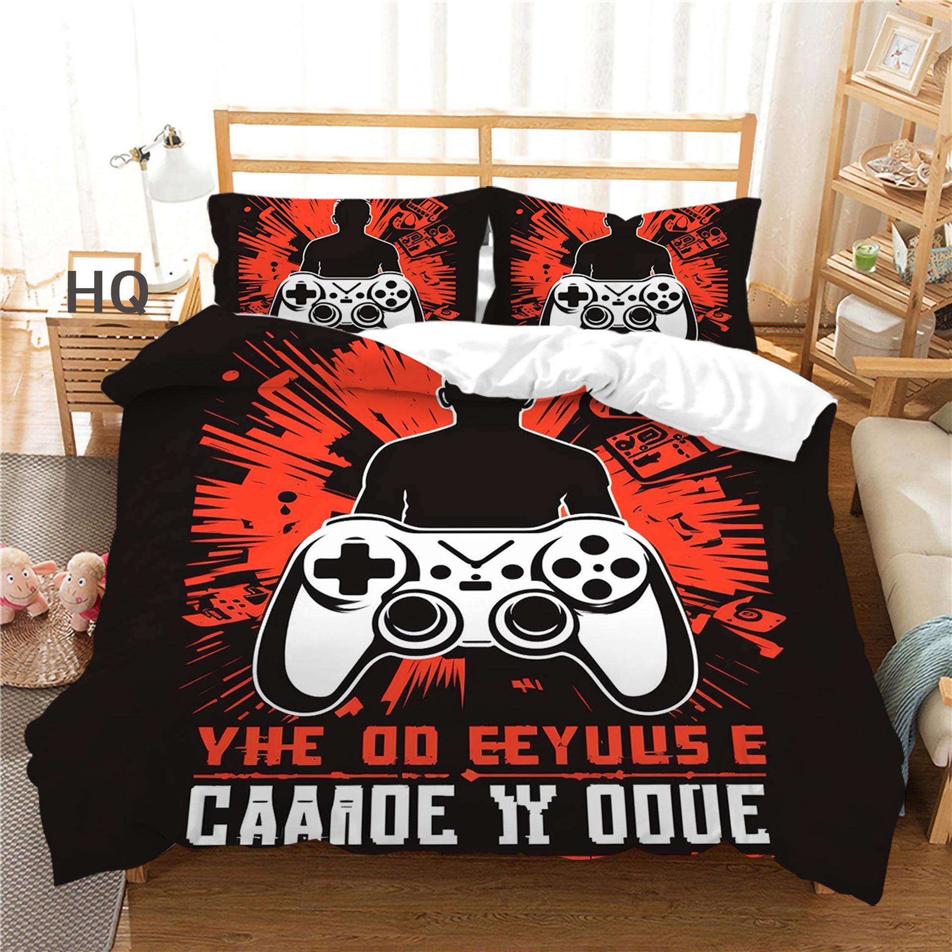 

Home Textile Kit, Quilt Cover, Pillowcase Two Or Three-Piece Set, Polyester Game Machine Series 3D Digital Printing 90*200