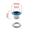 100 Pieces Grommets Metal Eyelets Round Shape Multifunction 5mm Tiny Grommet for Belt Clothing