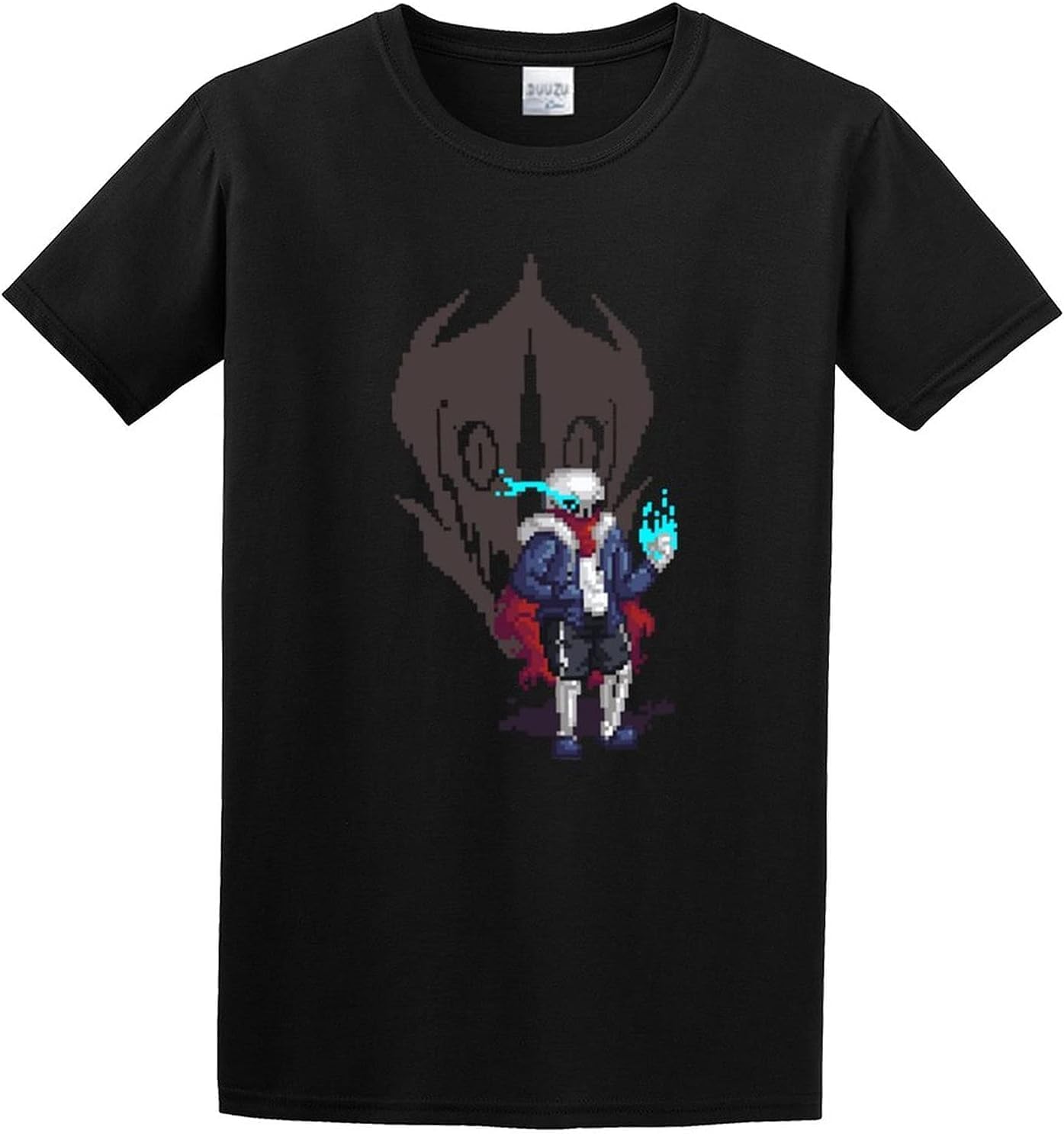 Undertale Sans Retro Skull Black T-Shirt Printed Tee Graphic Top for Men Shirt XL чёрный
