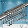 BigFoot Shower Curtain Hooks, Stainless Steel, Rust Resistant, Easy Tallation & Smooth Glide, Fits Standard Shower Rods, 2 Hook Rings Hold Liners &