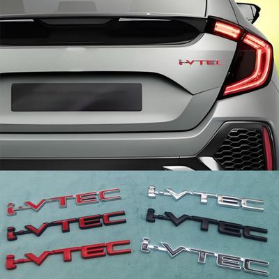 1pc 3D Metal Raised Letters i-VTEC Emblem Car Side Fender Rear Trunk Badge Sticker for Accord Civic Accord Odyssey CRV Decoration Accessories