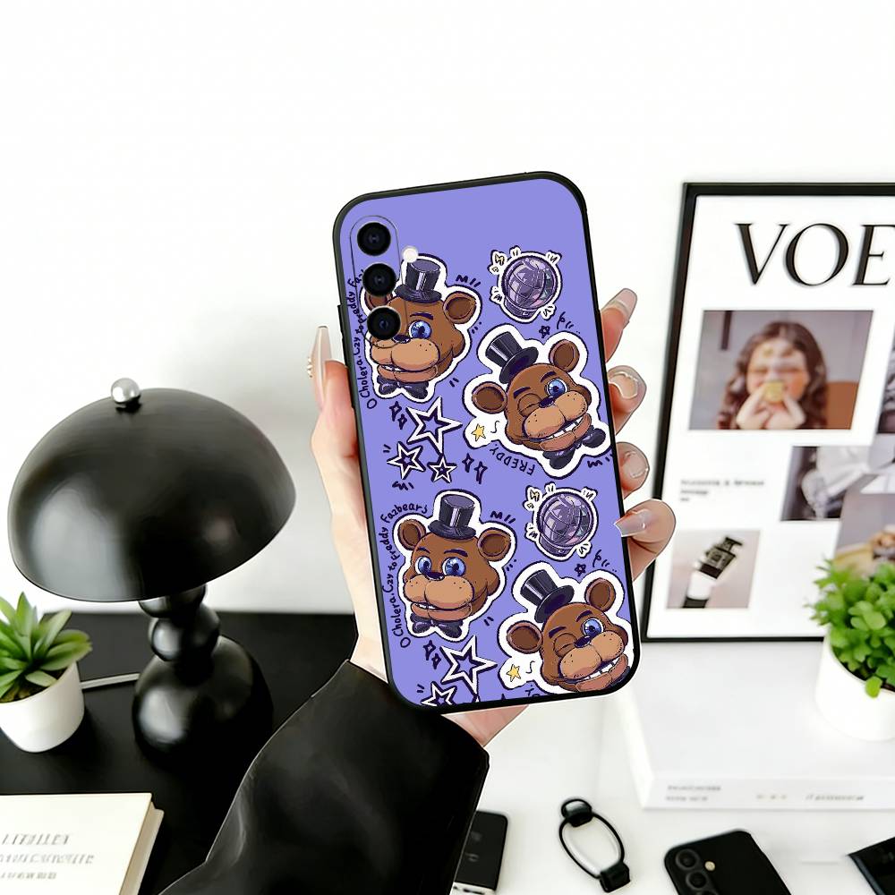 Game F-N-A-F Phone Case Black Silicone Soft For Samsung Galaxy A73,A72,A71,A70,A53,A52,A51