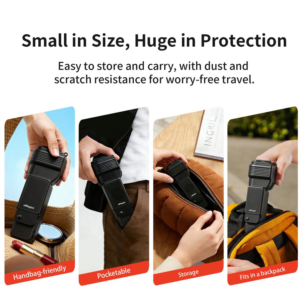 For DJI Osmo Pocket 1 PC Protective Cover One-Piece Flip Design Anti-Scratch Handheld Gimbal Camera Protector Case