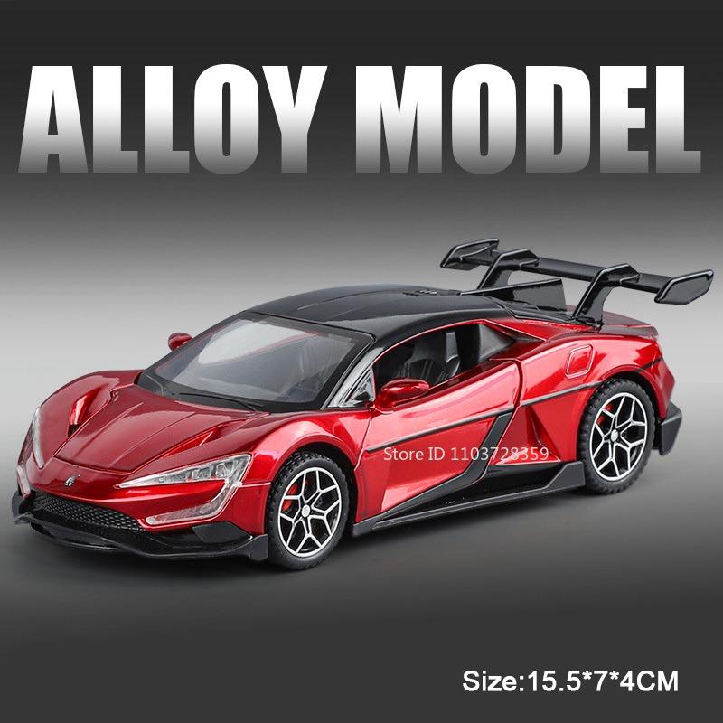 

1:32 Model Toy BYD Looking Up At U9 Sports Cars Alloy Diecast Senna Supercars Sound Light Doors Opened Pull Back for Boys Gifts