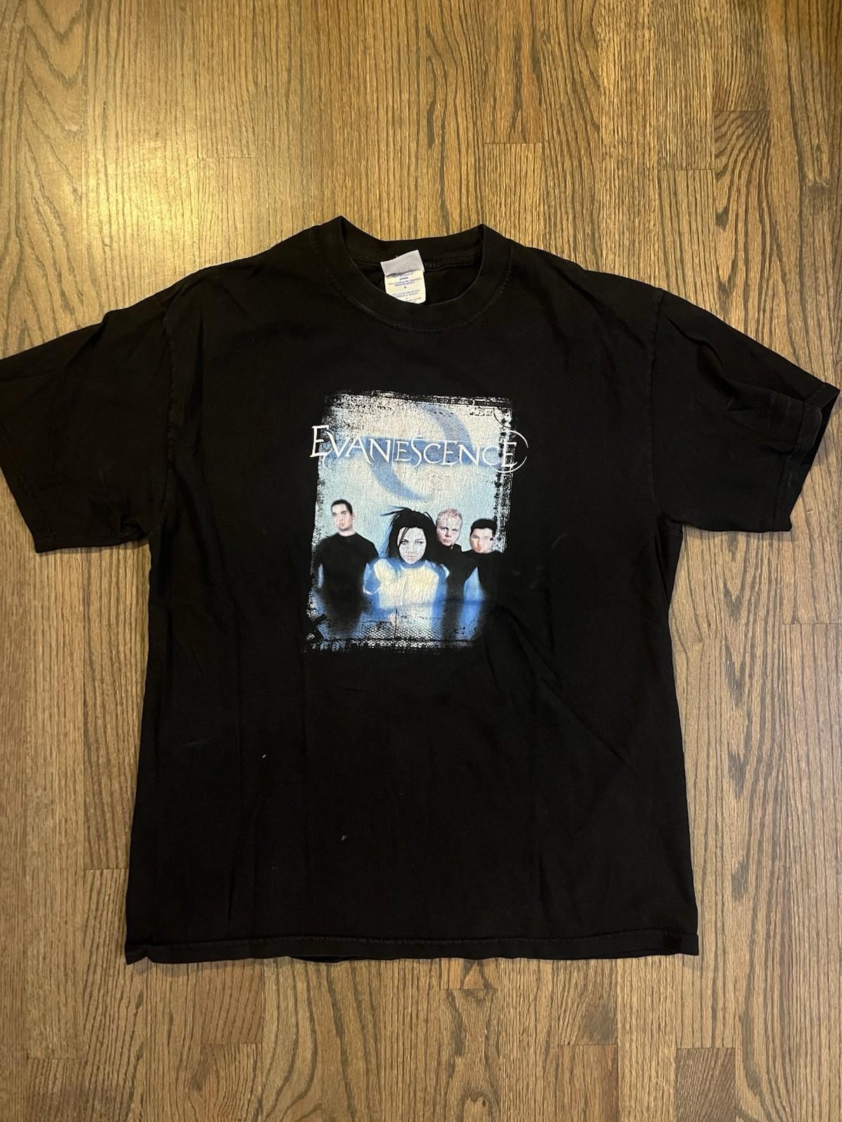 Vintage 2000s Y2K Evanescence Band Tee Sz L Unisex T-Shirt XL