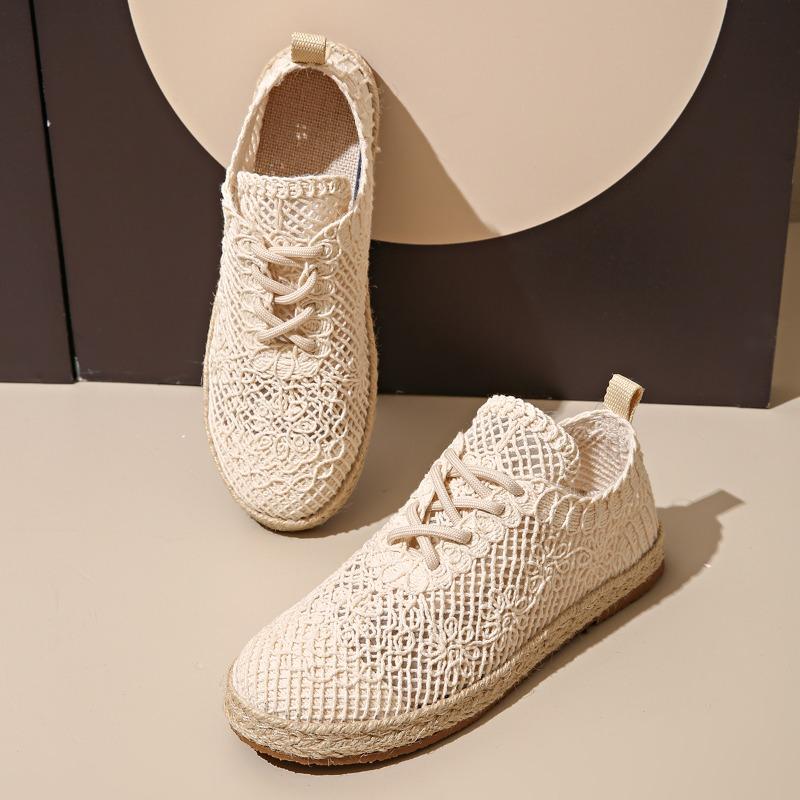Weave Mesh Women Flats Shoes Fashion Breathable Sport Shoes 2025 Autumn New Casual Sneakers Dress Walking Zapatillas De Mujer
