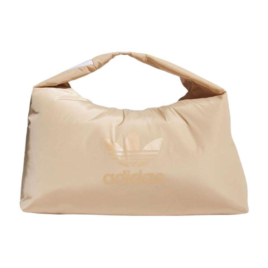 Adidas Trefoil Logo Print Recycled Polyester Cloud Bag Women Handbags Light-Brown IX5258 One Size