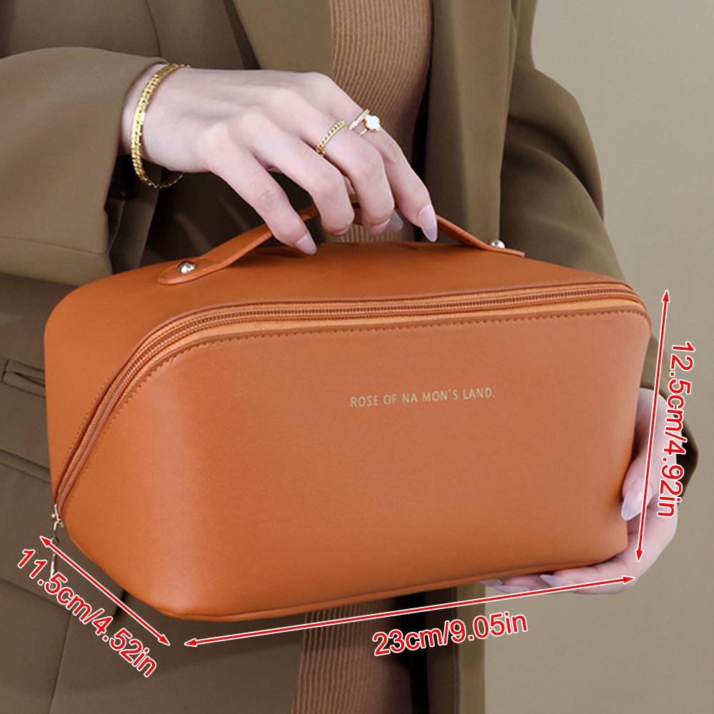 1PC,Multi-layer Makeup bag,PU Premium Pillow-style bag,Travel toiletry,Thickened Storage bag,Storage pouch,Travel,Bathroom