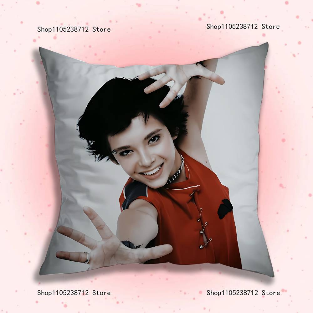 Singer B-Bill K-Kaulitz Anime Pillow Case Anti-dustmite Pillowcase Invisible zipper silky short plush Sofa cushion cover