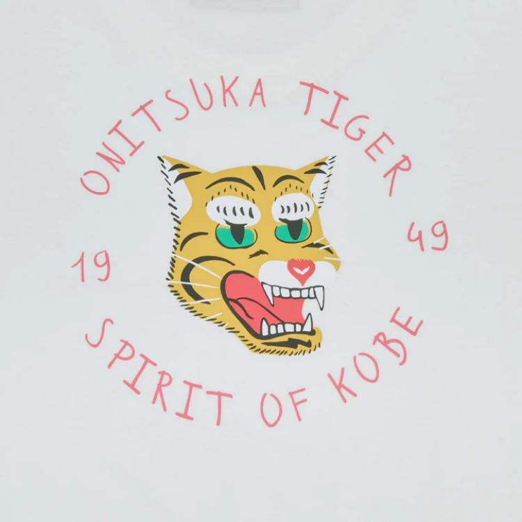 New Onitsuka Tiger GRAPHIC SS25 T Shirt Unisex Ecru 2183B460-700