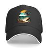 Beach Palm Sunset Graphic Sandwich Baseball Cap