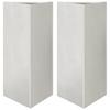 VidaXL Jardinières 2 pcs triangulaire 40x40x75 cm acier inoxydable 851166