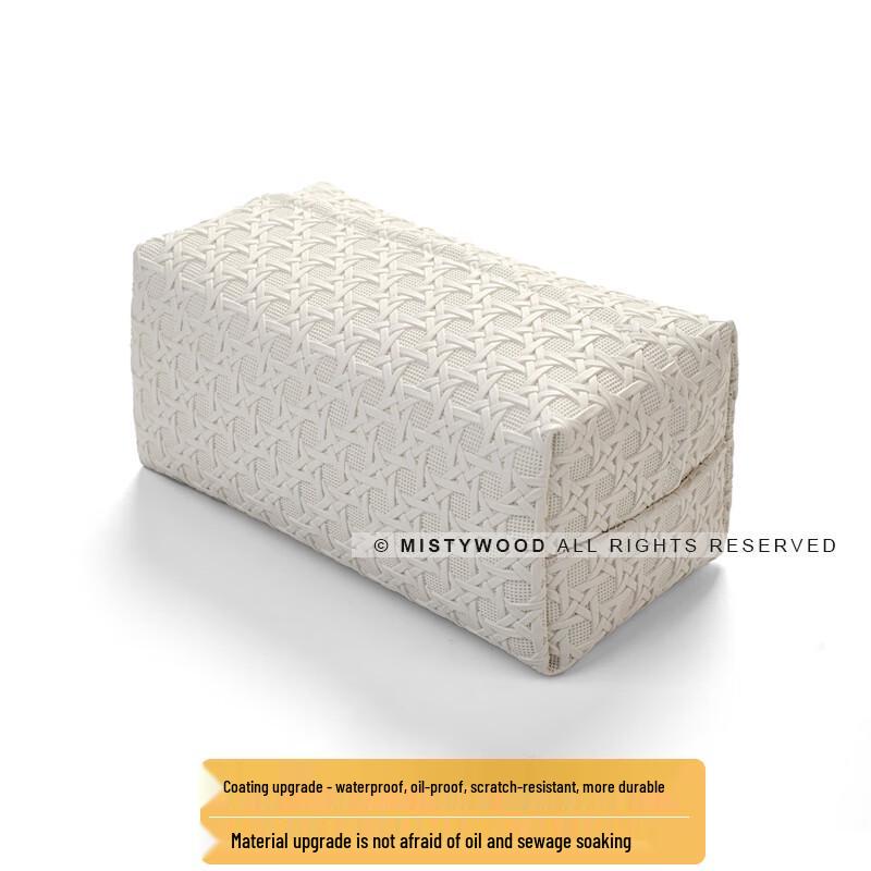 Faux Rattan Tissue Box