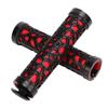 Bike Handle Grip Red Anti Slip Raised Texture Stable High Strength Double Locking Mountain Bike Handle Bar Grips