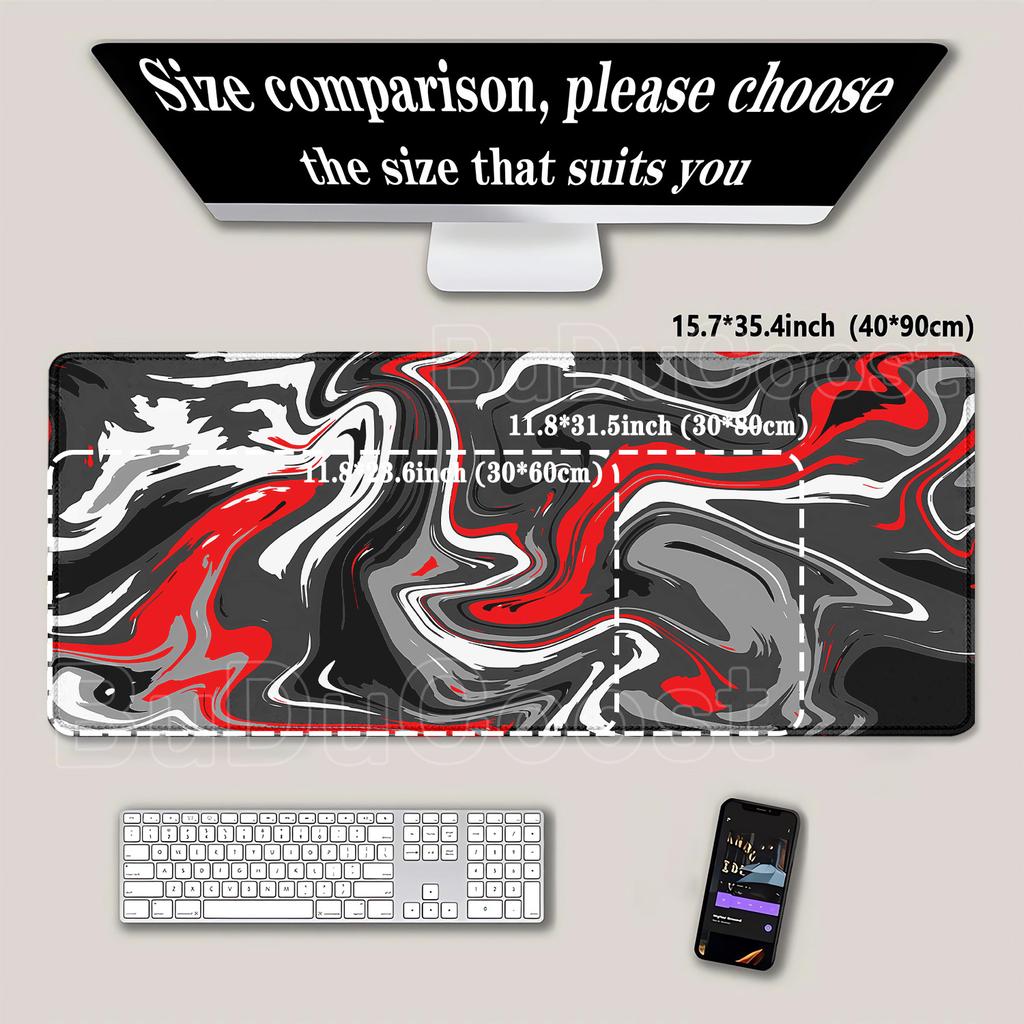 Gaming Strata Liquid Fluid Mouse Pad Art Swirl Large Keyboards HD Printing PC Computer Laptop Anime Office Keyboard XXL Desk Mat
