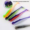 20 Pcs Fishing Lure 3D Artificial Fish with T Tail Flexible Fish Bait for Texas Jigs Wacky Hooks Outdoor Fishing