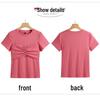 2026 Spring/Summer Butterfly Bead Slim-fit T-shirt: New Arrival, Fashionable Solid Color, Short Sleeve, Korean Style Top.