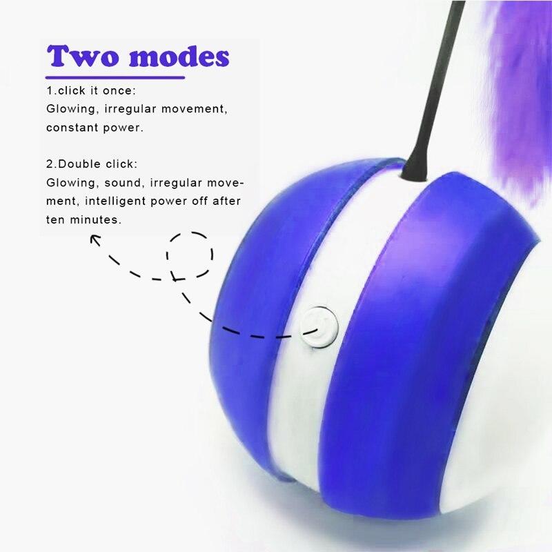 Interactive Play Ball for Cat Plus Pen Irregular Walking Mode Flashing LED Flashes Funny Sounds Multi Styles Color Safety Material | Cat Toys (Orange)