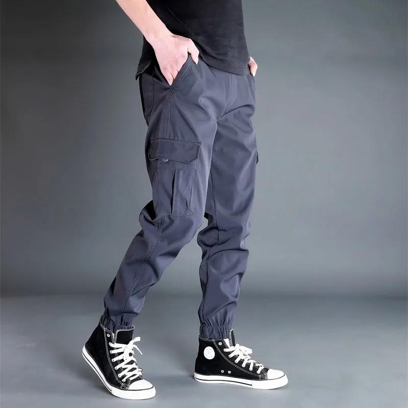 

Men s Spring/Autumn Multi-Pocket Work Pants Youth Loose Casual Oversized Harem Pants 6XL
