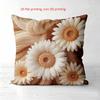 1 Pieces Sunflowers on Knit Pattern 2D Flat Printing Pillow Polyester pillowcase, sofa decorative cushion cov Headboard Pillow