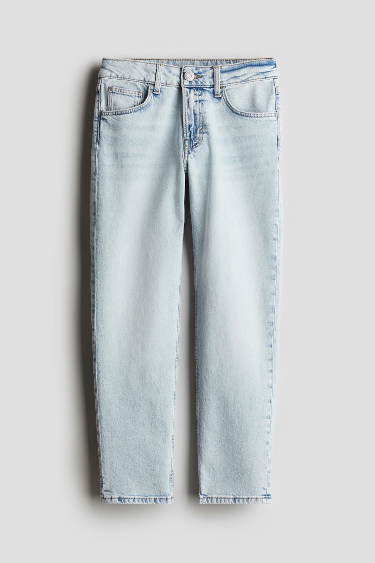 

Джинсы свободного кроя зауженного кроя HM Светло-голубые