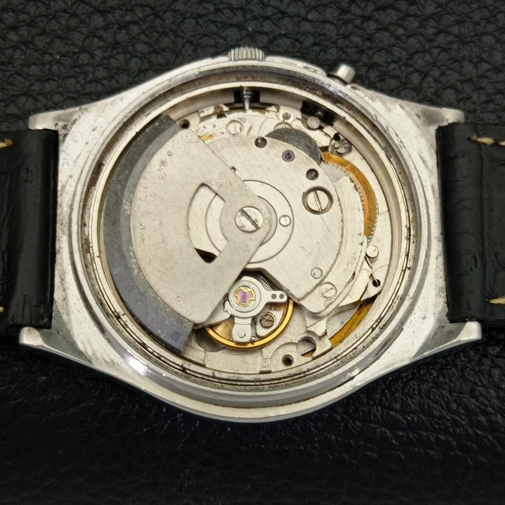USED ORIENT JAPAN MENS AUTOMATIC DAY&DATE BLACK COLOR DIAL WATCH A432326-2 R111-a432326