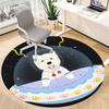 1PC Space Pup Office Round Area Rug,  Mat Suitable ForOffice, Under Office Chairs Bedroom Living Room Home Decor, Room Deco