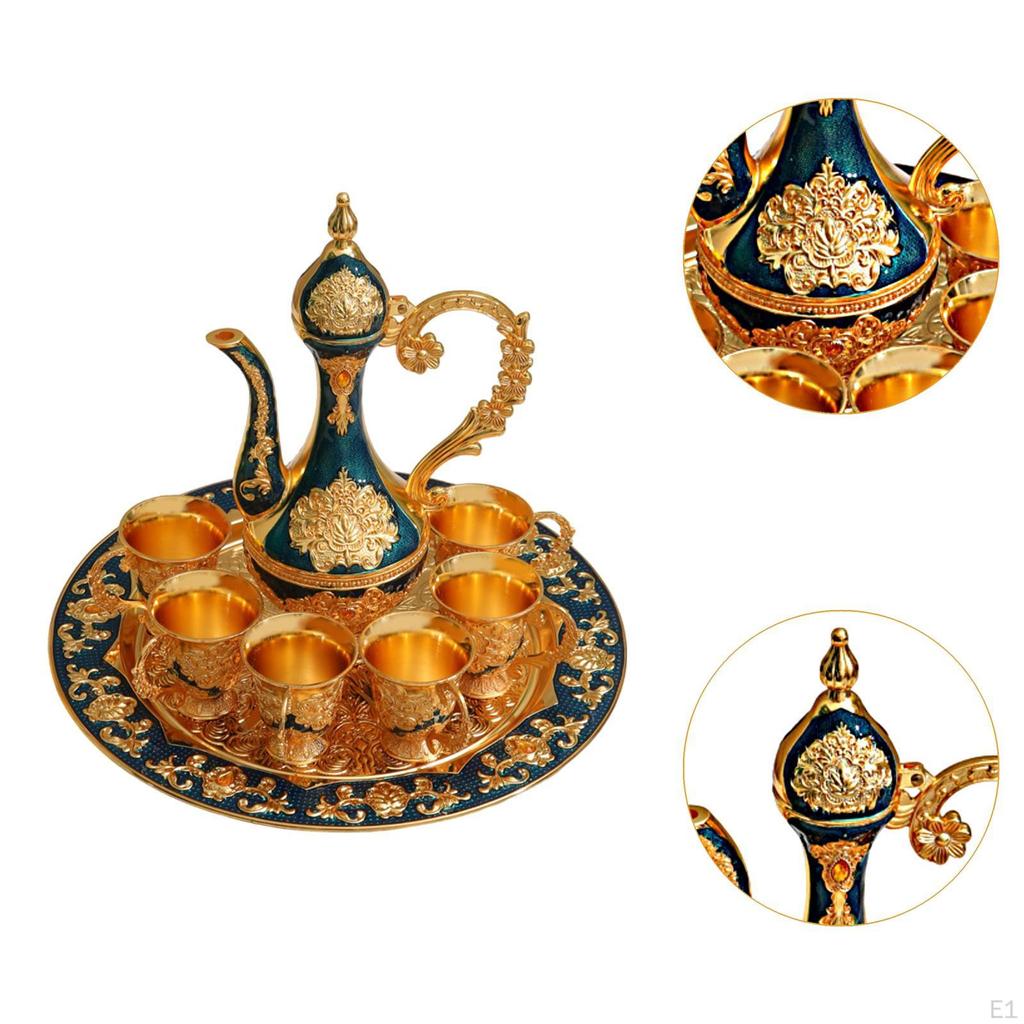 Turecký displej na čajovou konvici se sadou šálků kávy, pro domácí setkání