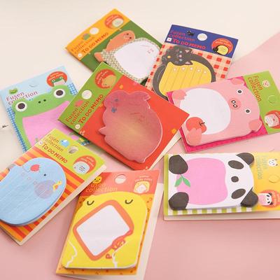 Cute Cartoon Animal Sticky Notes - Reusable Tearable Memo Pads for Students