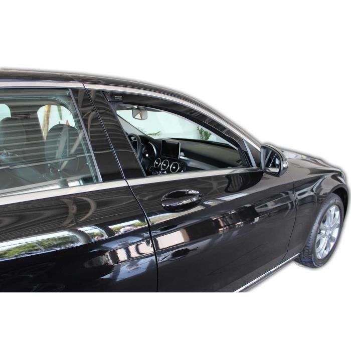 Air Deflectors - J&J AUTOMOTIVE - Mercedes C Class W205 - Smoked - Easy Installation - Reinforced Acrylic