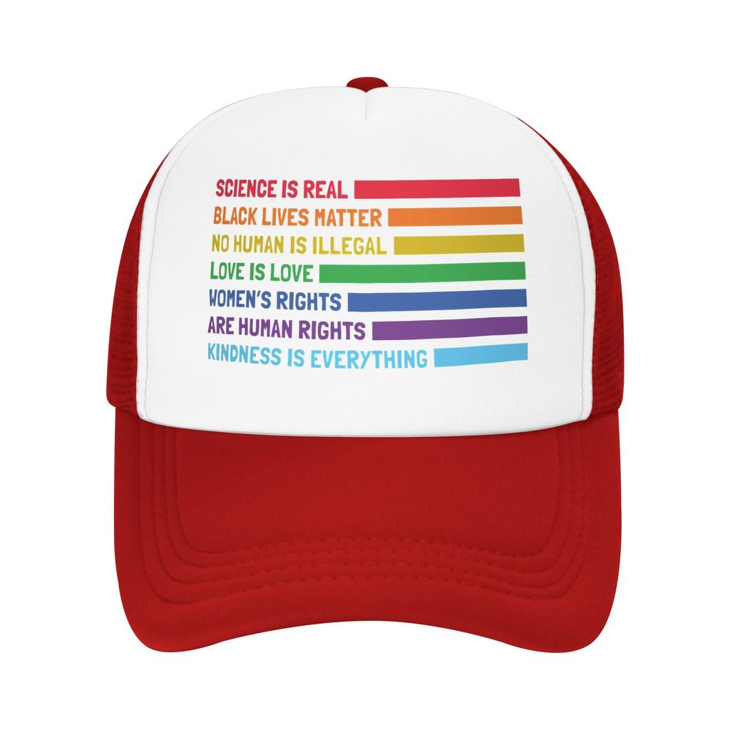 Sounds Gay Im In LGBT Pride Rainbow Mesh Baseball Cap Adult HipHop Trucker Hat Adjustable Polyester Sun Caps